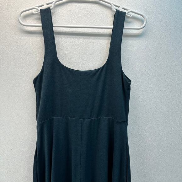 Quince Flowknit Breeze Fit & Flare Dress Navy Med - Picture 6 of 15
